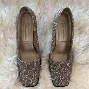 Taupe High Heel Pumps